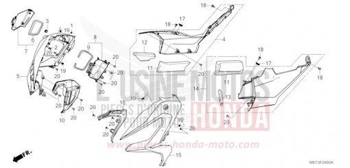 CARENAGE LATERAL ADV750M de 2021